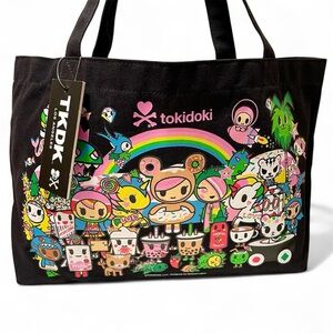 Tokidoki Tote Bag Donutella Unicorno Mermicorno Kaiju Boba Rainbow Rare HTF NWT
